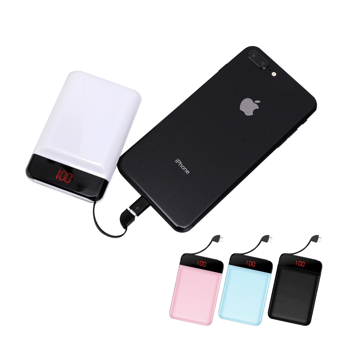 Power Bank with Built-In Cable